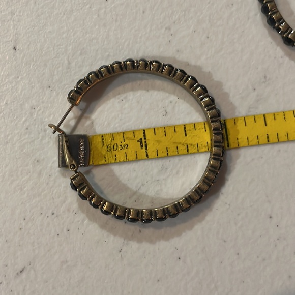 Baublebar gold and black hoop earrings gem - Picture 4 of 5